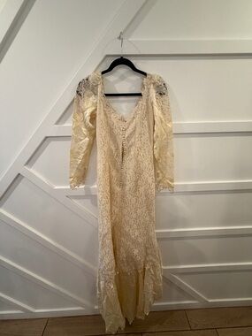 French Lace California Vintage Dress Size 10 - As Is